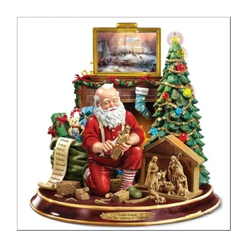 

5D DIY Partial Drill Round Rhinestone Diamond Painting Furnishing Christmas Santa Embroidery Mosaic Cross Stitch Kit Decor Gift