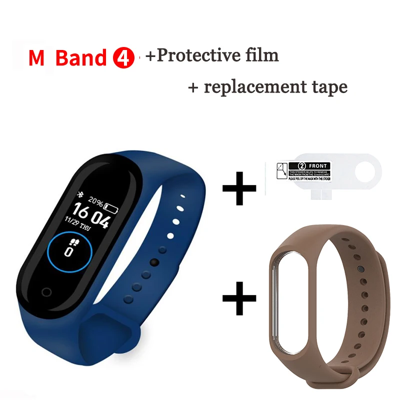 M4 New Smart Bracelet With Replacement With Smart Belt Heart Rate Activity Fitness Tracker Daily Sports Wear Wild M4 - Цвет: 11