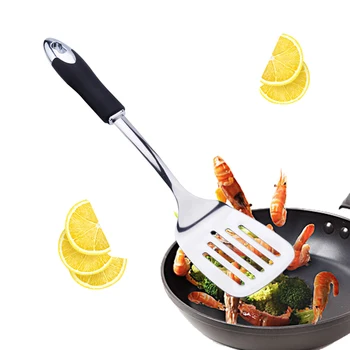 

Kitchen Spatula Slotted Turner Kitchen Leaky Shovel Long Handle Kitchen Stuff Multi-purpose Stainless Steel Cooking BBQ Tools