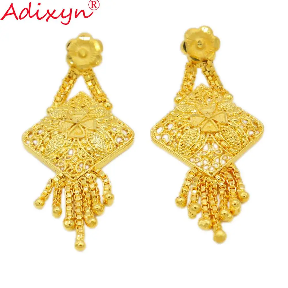 Adixyn новые серьги с кисточками для женщин/девочек золотые цвета арабские