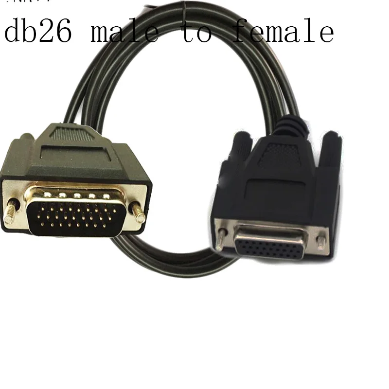Черный DB26 26 pin кабель со штыревыми соединителями на обоих концах для подключения