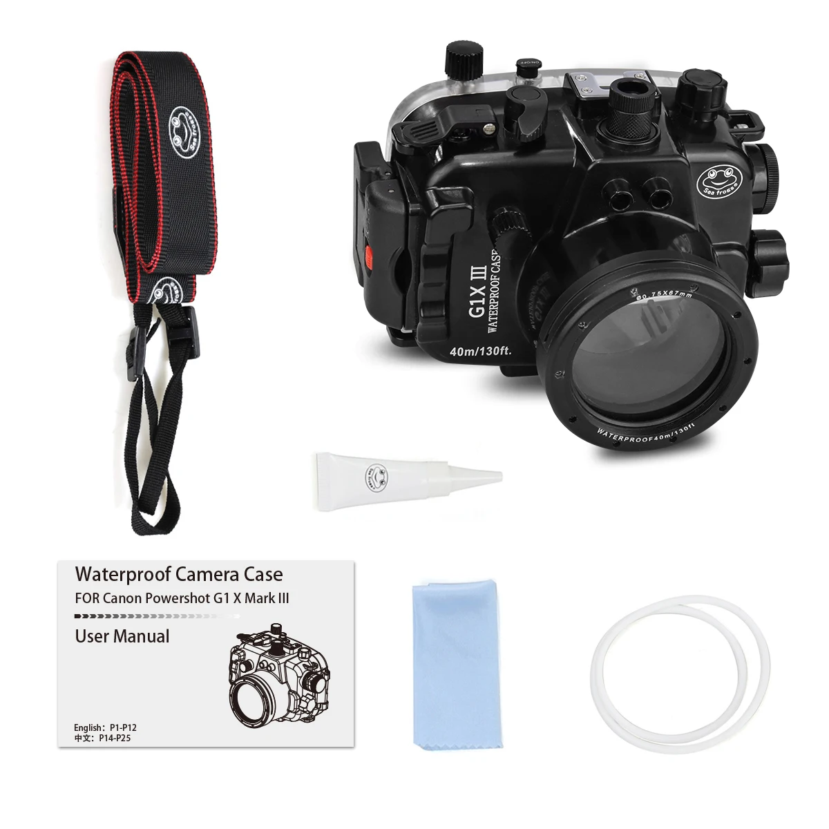 40 м/130 футов сумка для подводной камеры для Canon PowerShot G1X Mark III водонепроницаемый корпус камеры корпус 1 шт