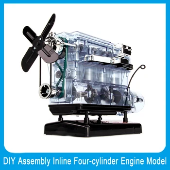 

DIY Assembled Inline Four-cylinder Engine Model L4 Engine Movable Educational Toy Car Model Mini