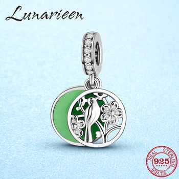 

925 Sterling Silver you are My Sunshine Flowers birds enamel Charms fits LUNARIEEN Original Silver DIY Bracelet Fine Jewelry