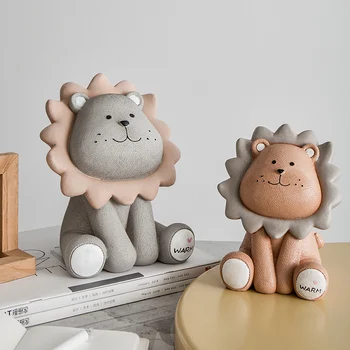 

Resin Lion Piggy Cute Cartoon Children's Room Bedroom Office Closet Wedding Decoration Home Decoration Birthday Gift