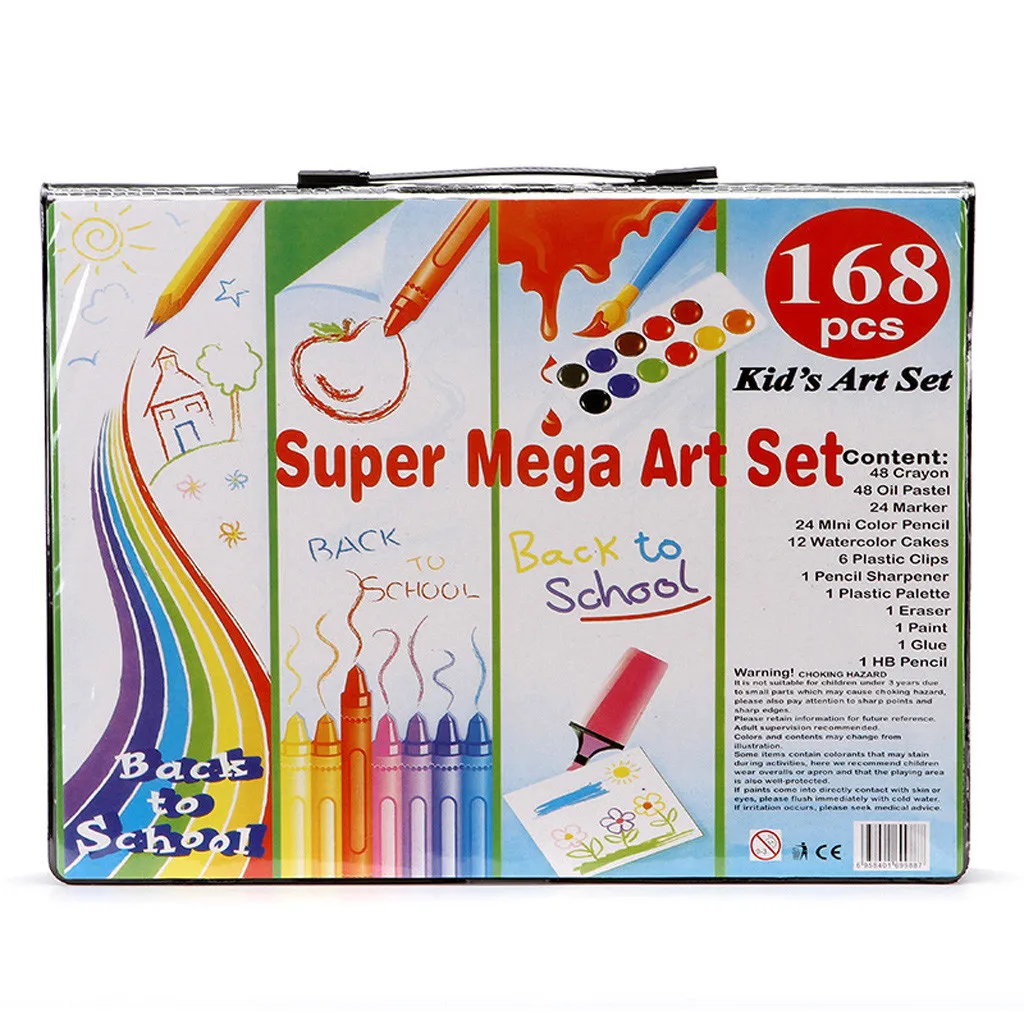 168 шт роскошный Художественный набор для детей, деревянный чехол ...
