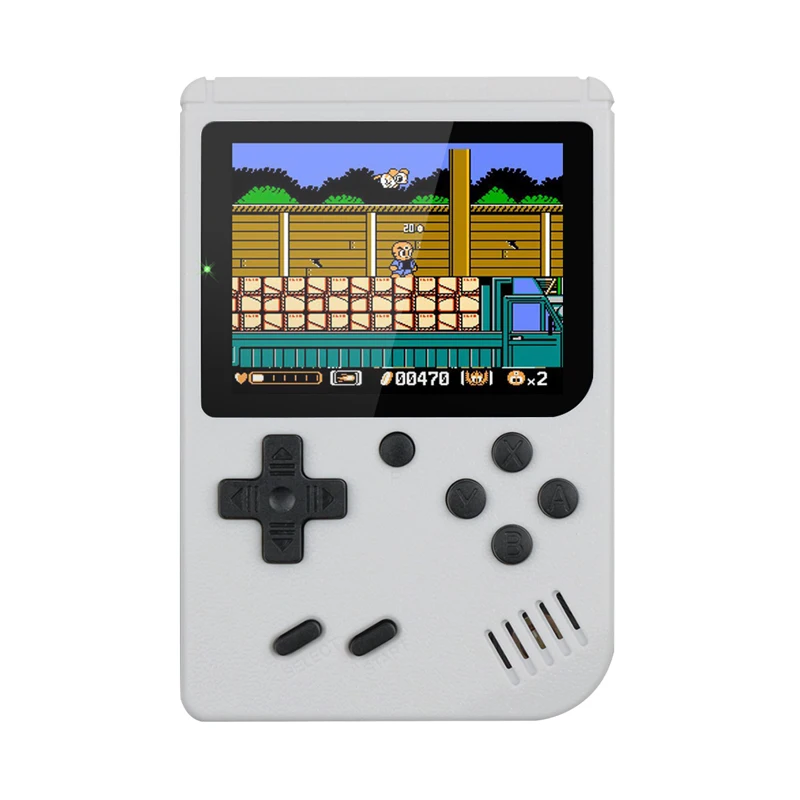 500 IN 1 Retro Video Game Console Handheld Game Portable Pocket Game Console Mini Handheld Player for Kids Gift - Цвет: White with 500