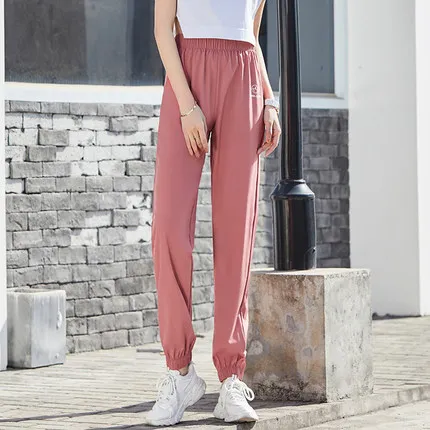 crop pants for women Pants women's ninth pants trousers sports pants women's self-cultivation all-match beam mouth running fitness leisure gloria vanderbilt capris Pants & Capris