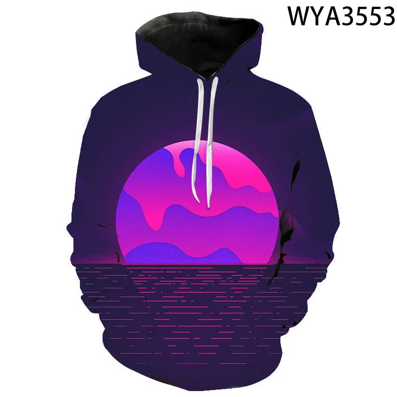 

New Fashion Art Vaporwave Sweatshirts Men Women Children Hoodies 3D rinted Pullover Boy Girl Kids Casual Streetwear Jacket