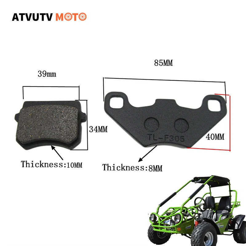 1 Paio Pastiglie Freno Per 50Cc 70Cc 90Cc 110Cc 125Cc Trailmaster Taotao Sunl Jcl Coolster Kandi Atv Go Kart Buggy Quad 4 Ruote