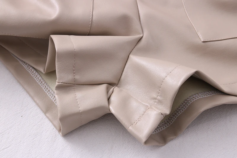 leather shorts 2021 Women's New Autumn Winter Sexy PU Leather Shorts  All-match Sashes Wide Leg Short Ladies Leather Shorts Female Casual khaki shorts