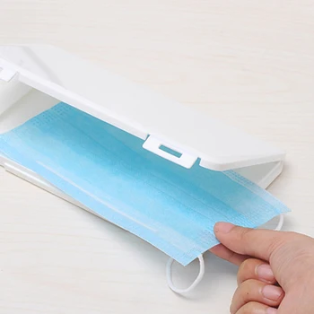 

Portable Disposable Face Masks Container Dustproof and Moisture-Proof Cleaning Box Filter Cotton Storage Box Mask Collection Box