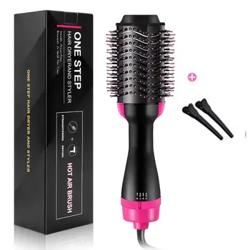 

Professional One Step Hair Dryer brush volumizer 2 in 1 straightener and curler Hot Air Curling iron Rotating Rollers Comb