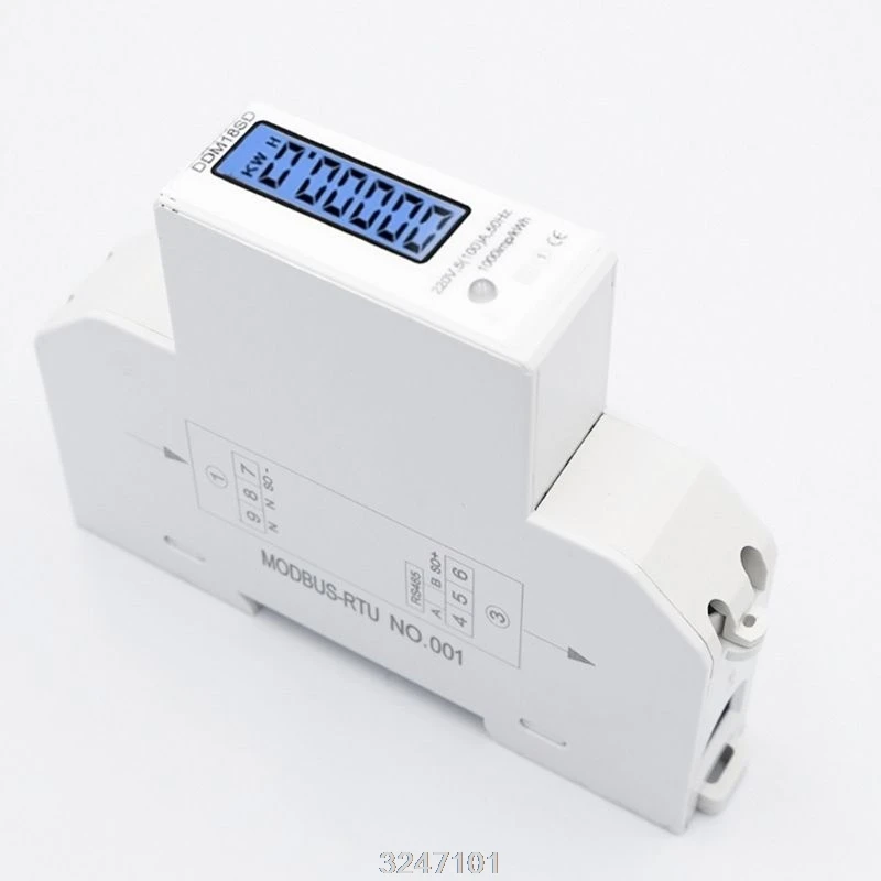 5(100A) электричество однофазный din-рейку RS485 Modbus-RTU измеритель энергии
