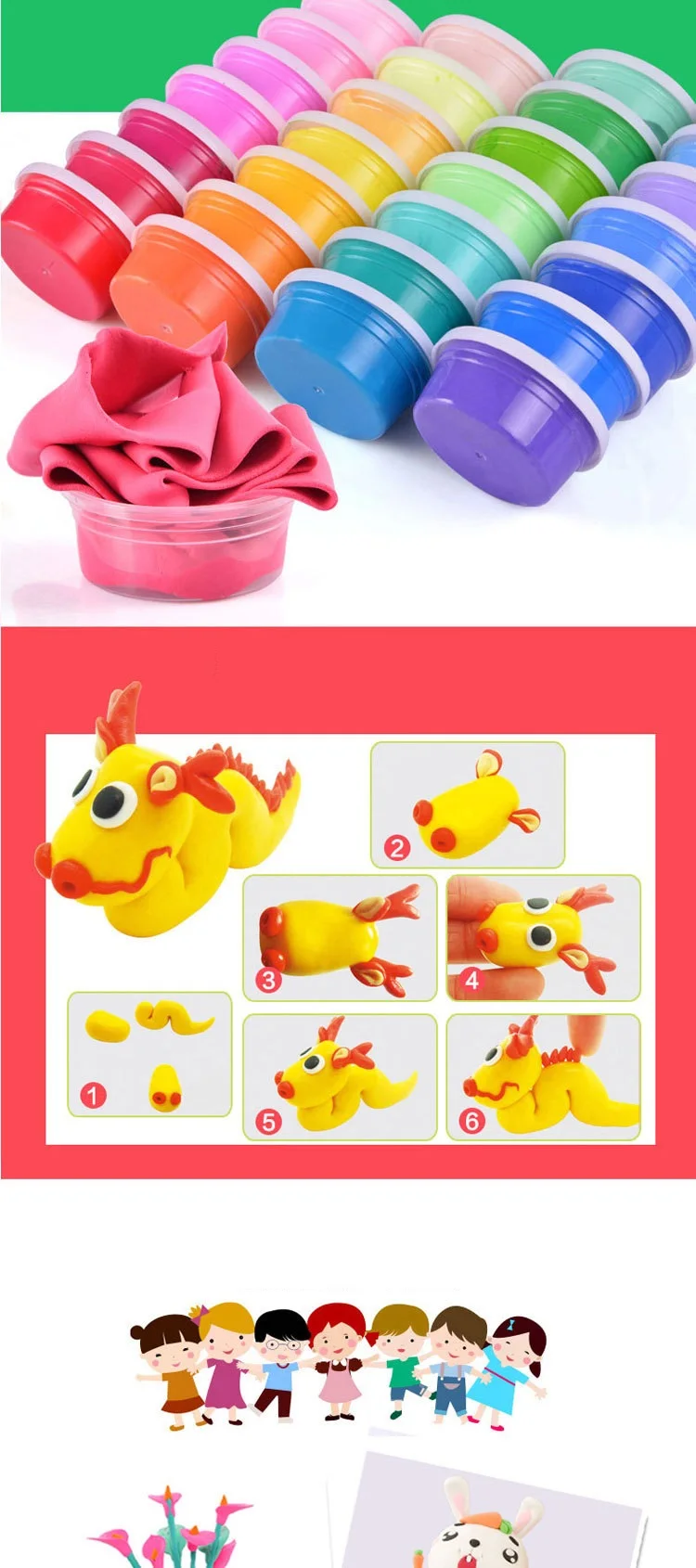 36 шт./компл. красочные DIY пушистый Floam Slime глина, игрушка для снятия стресса, пластилиновые игрушки ручной Шпатлёвки кристаллический грунт игрушки подарок с коробка для хранения
