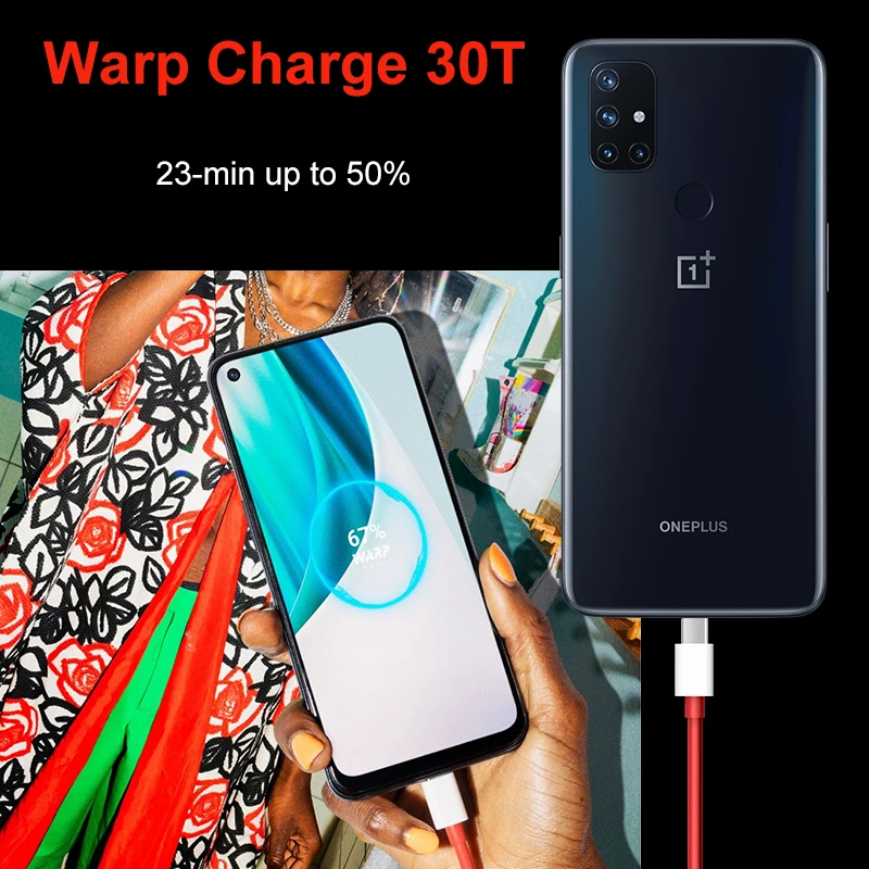 Global Version OnePlus Nord N10 5G 6GB 128GB Snapdragon 690 Smartphone 6.49 90Hz FHD+ Display 64MP Quad Cams Warp Charge 30T NFC