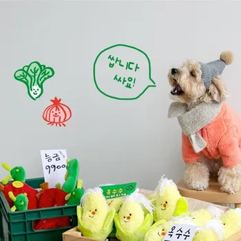 

Ins hot sales Korea cabbage corn Plush Sounding Squeaky Dogs Toys Puppy Cat Chew Training Toy Vegetable Pet suppliers