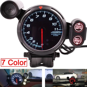 

Auto Car Tachometer Racing 3.75 Inch 80mm 7 Colors 0-11000 rpm meter Stepper Motor RPM Gauge with Shift Light tacometro inter