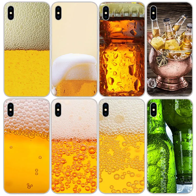ice cold beer Silicone Soft TPU Cases Covers For iPhone 11 Pro XS Max X XR 8 7 6S Plus 5S SE 4S Silicon Case Cover |