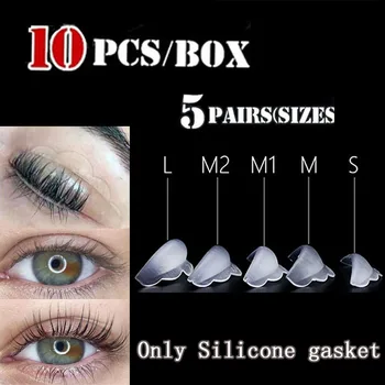 

5 Pairs Silicone Eyelash Shield Pads Reusable False Eyelashes Extension Applicator Tools Makeup Accessories