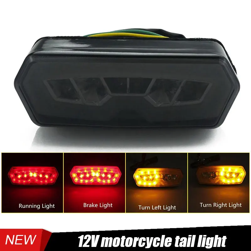TOTMOX Brake Stop LED Tail Light Smoke Lens Integrated Turn Signals Fit for 2014-2016 Honda Grom/ MSX125 TOTMOX Brake Stop LED Tail Light Smoke Lens Integrated Turn Signals Fit for 2014-2016 Honda Grom/ MSX125