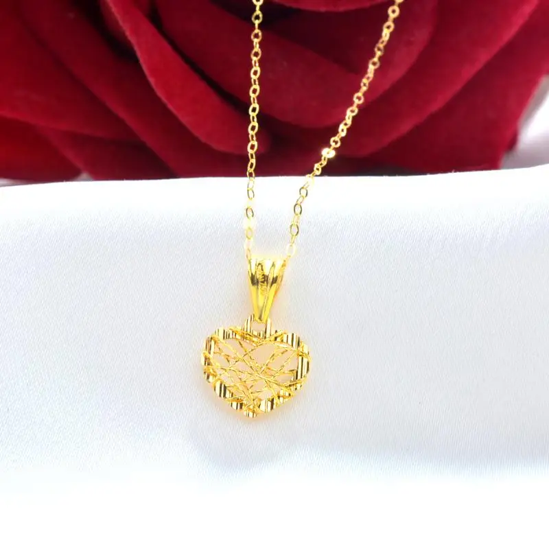 Nymph Genuine 18k Gold Necklace Pendant Pure Au750 Chain Hollow Romantic Heart Pendant For Women Wedding Fine Jewelry X545 Aliexpress Jewelry Accessories