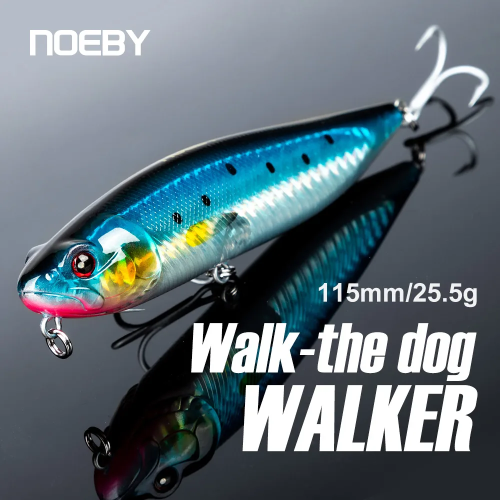 Noeby 115F 25,5g Topwater Bleistift Hund Walker Angeln Lockt Künstliche Harten Köder Für Hecht Meer Bass Salzwasser Angeln lockt