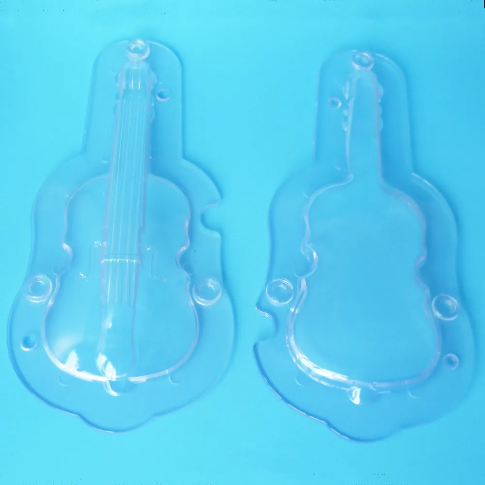 Hot Sale DIY 3D Guitar Plastic Chocolate mould Baking Tools Mold DIY Violin Candy Jelly Mold Cake Decorating Molds Pastry Tools04