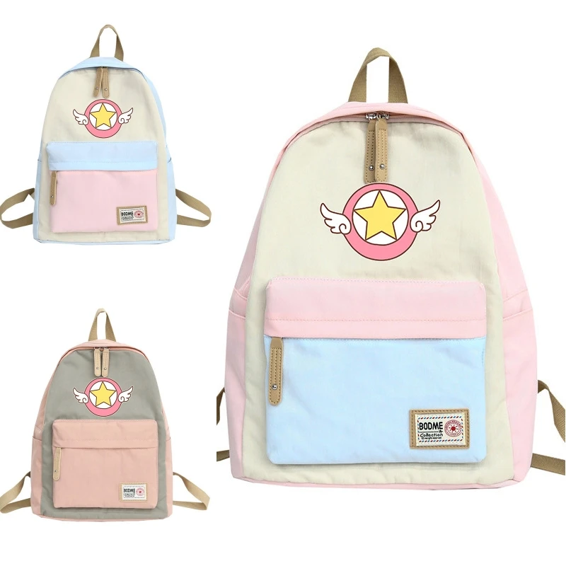 Kawaii Cardcaptor SAKURA Cartoon милый рюкзак для школьников дорожная сумка Подростковый ранец