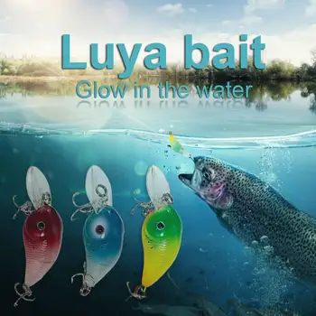 

ABS Luminous LED Fishing Hard Lures Wobblers Swimbait Button Battery Powered Artificial Fishing Baits Angling Products