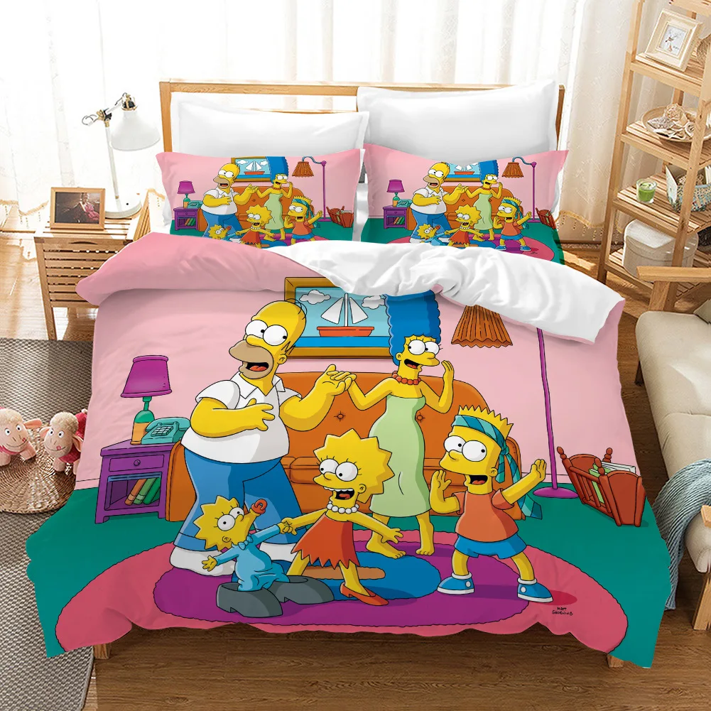 

The Simpsons Family 3D Bedding Set Duvet Covers Pillowcases One Piece Comforter Bedding Sets Bed Linen