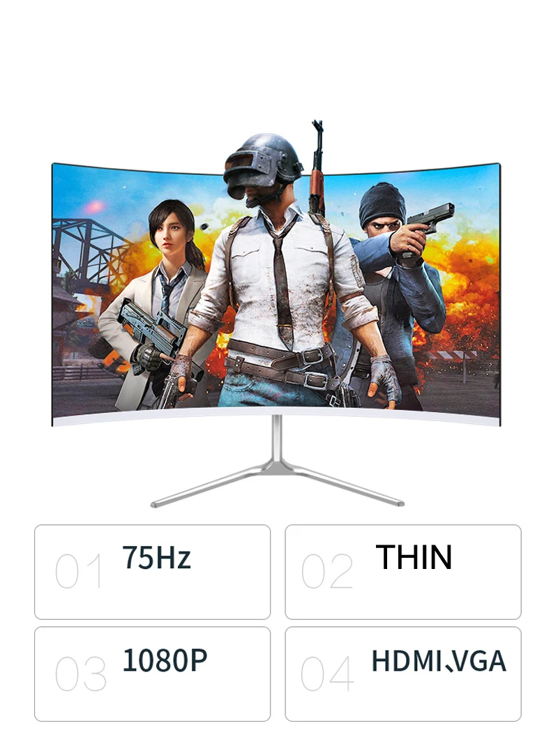 DASKA 24 дюймов изогнутый ЖК-монитор игровая игра конкурс 2" Led Компьютерный дисплей экран полный Hdd вход 2ms Respons HDMI/VGA