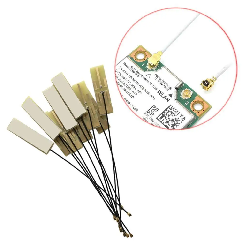 Мини PCI E Wi Fi внутренняя антенна 2 шт. универсальный ноутбук Bluetooth Желтая пленка для
