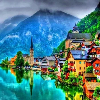 

5D Diamond Painting Full Drill Square Scenery Diamond Embroidery Nature Scenic Pictures Of Rhinestones Home Decoration