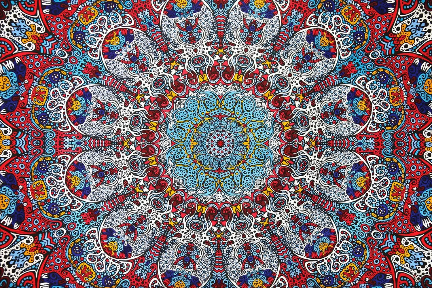 

Sunshine Joy 3D Psychedelic Sunburst Tapestry Glow In The Dark