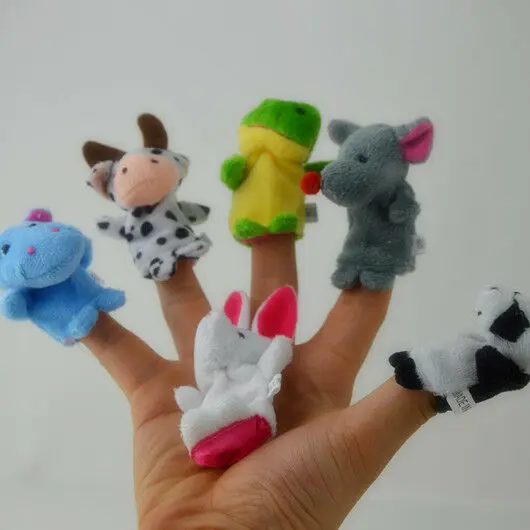10 шт. пальчиковые куклы ткань плюшевый кукольный ребенок милый мультфильм животных ручной развивающие игрушки