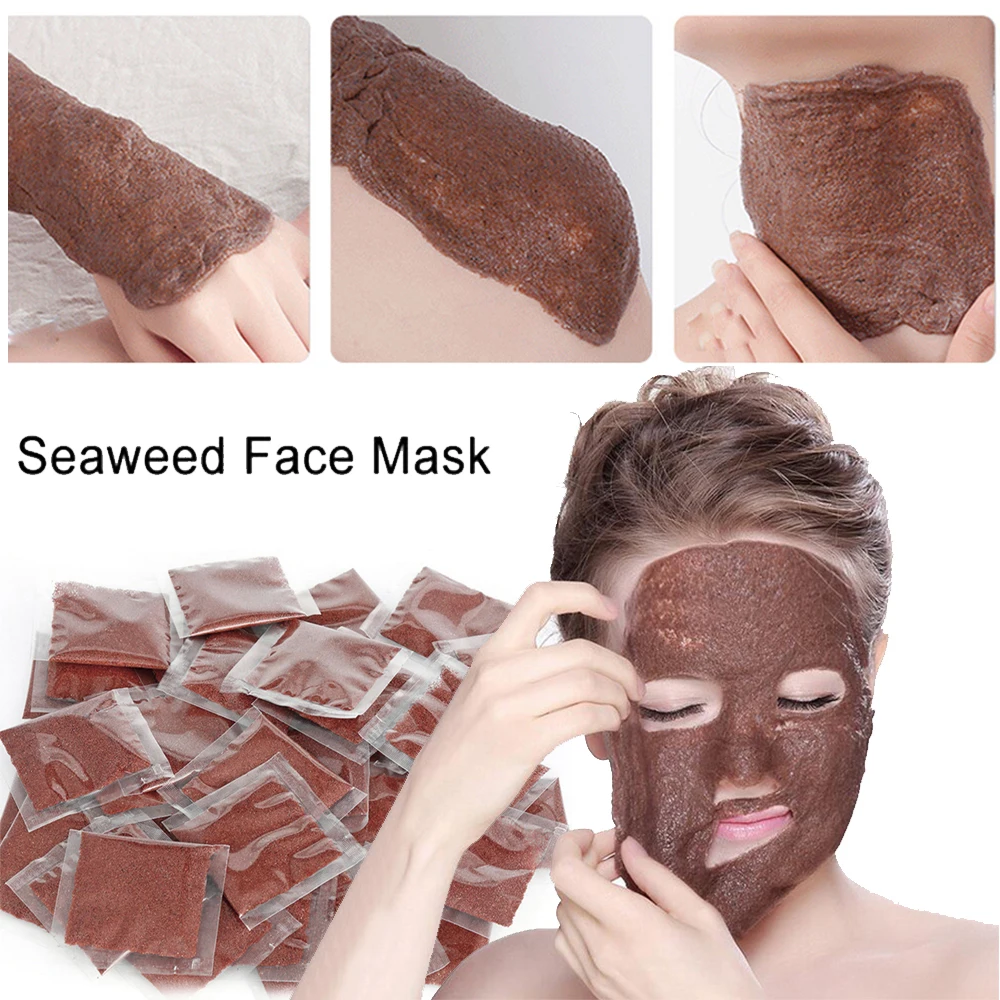 Algae Seaweed Mask Anti Wrinkle Face Skin Care Masks Moisturizing Whitening Acne Spots Remove Mud Beauty Tools gel mask