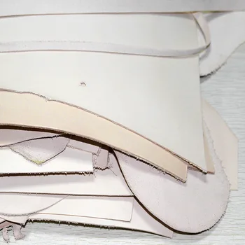 

DIY 1-2mm Leathercraft Lover Cowhide Cheap Defect Irregular Real Vegetable Tanned Leather Material for Beginner Practice Using