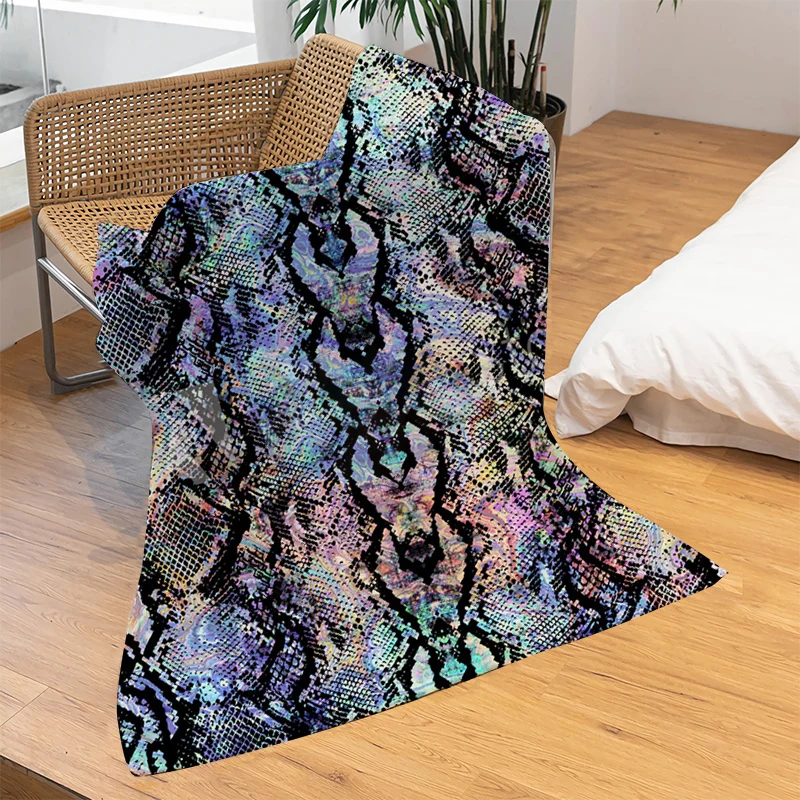 

Snakeskin Pattern Flannel Blanket 3D Print Children Blanket Home Life Quilt Sofa Warm Bed Throw Blanket Fashion Adult Quilts