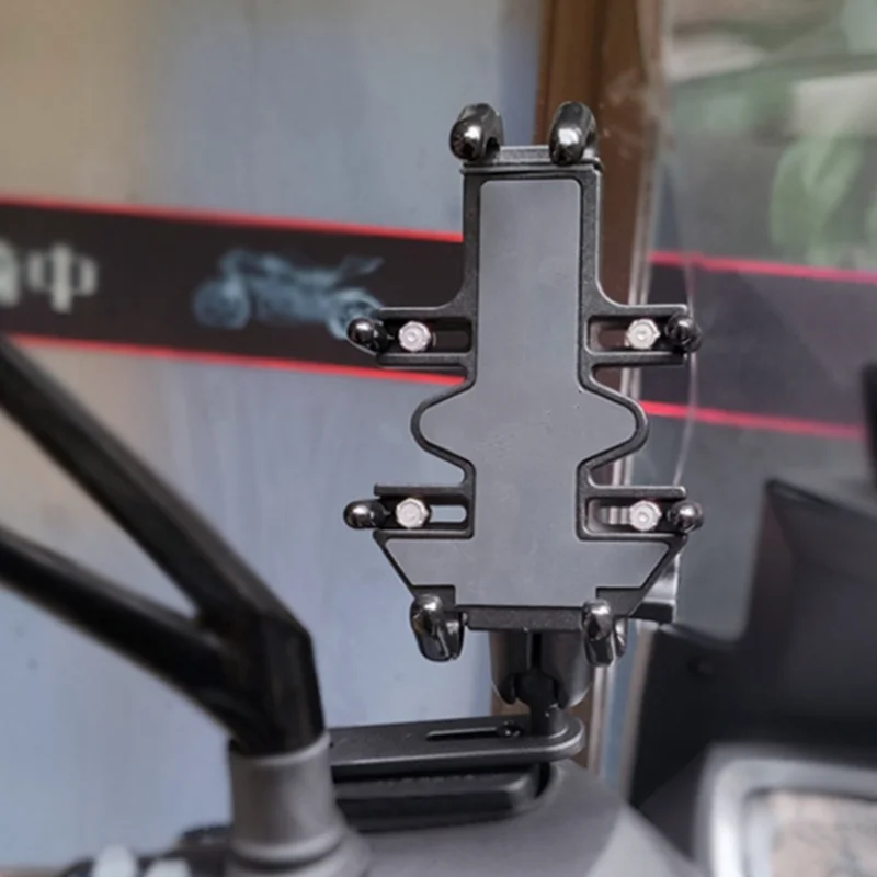 Suporte do Telefone de Alumínio Braço para Gopro Aperto Rápido Montar Titular Ajustável Motocicleta Guiador Duplo Soquete Ram Montagem - Image 2