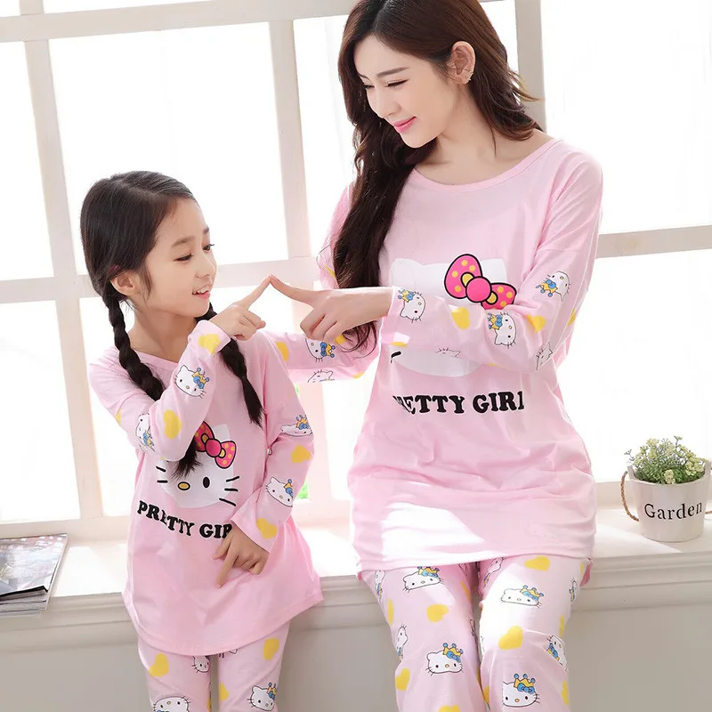 

Family Christmas Pajamas 2019 Girl Bunny Kids Family Parenting Cartoon Pajamas Mother Daughter Clothes Long Sleeve Pajamas