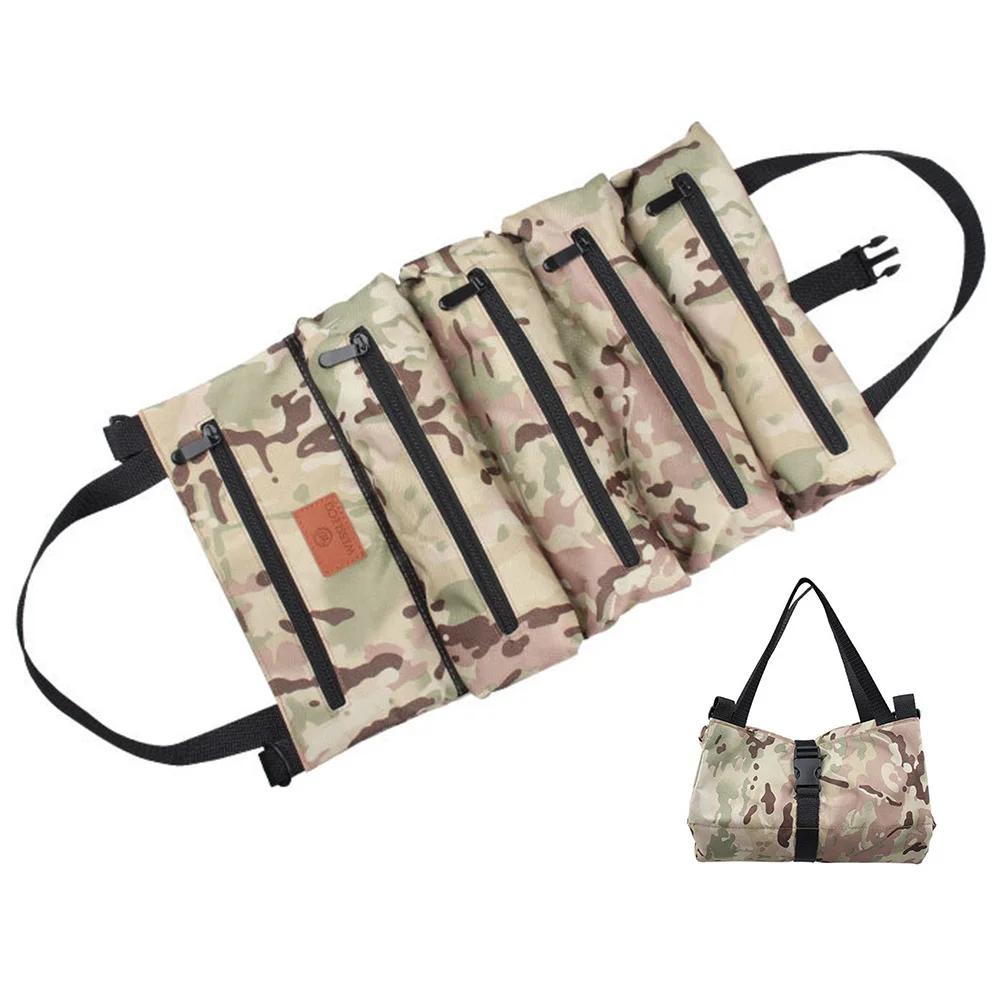 beehive tool bags Multi-Purpose Roll Up Tool Bag Fishing Gear Storage Bag Camping Equipment Roll Up Bag Zipper Hanging Utensil Outdoor Bags diamondback tool bags