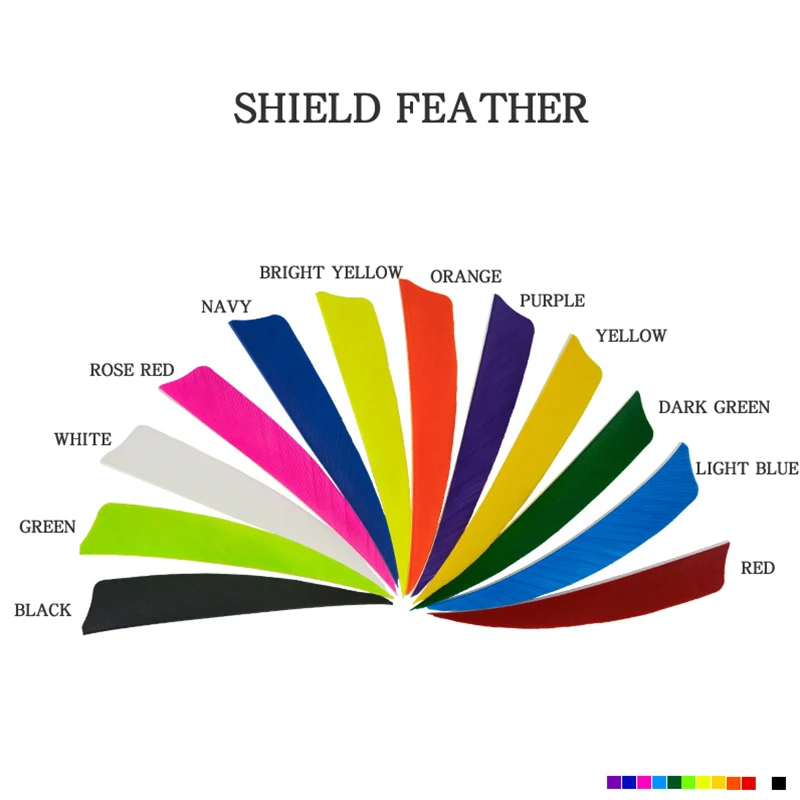

50pcs 4-5inch Shield Cut Arrow Feathers Fietching Turkey Feather Archery Accessories Arrow Vane Arrow Plumage Hunting Target Bow