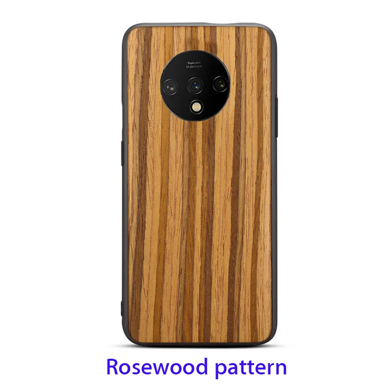 Чехол для oneplus 7t pro 6 T, защитный чехол из нейлона Karbon, бампер, задняя крышка one plus 6 6 t, бамбуковый чехол из палисандра, чехол s - Цвет: Rosewood