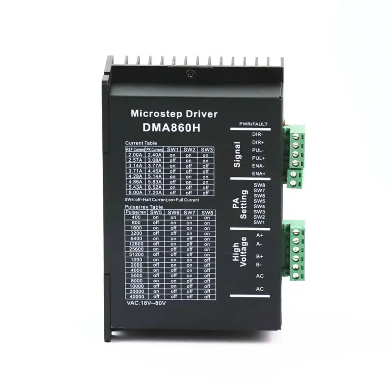 

1x DM860H Microstep Motor Brushless DC Shell 57 86 Stepper Nema 23 34 Machines