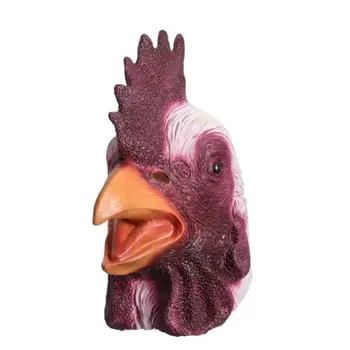 

Animal Mask Rooster Cock Costume Funny Play Chicken Masquerade Party Chick Cosplay Latex Masks Adult Realistic Dress Props