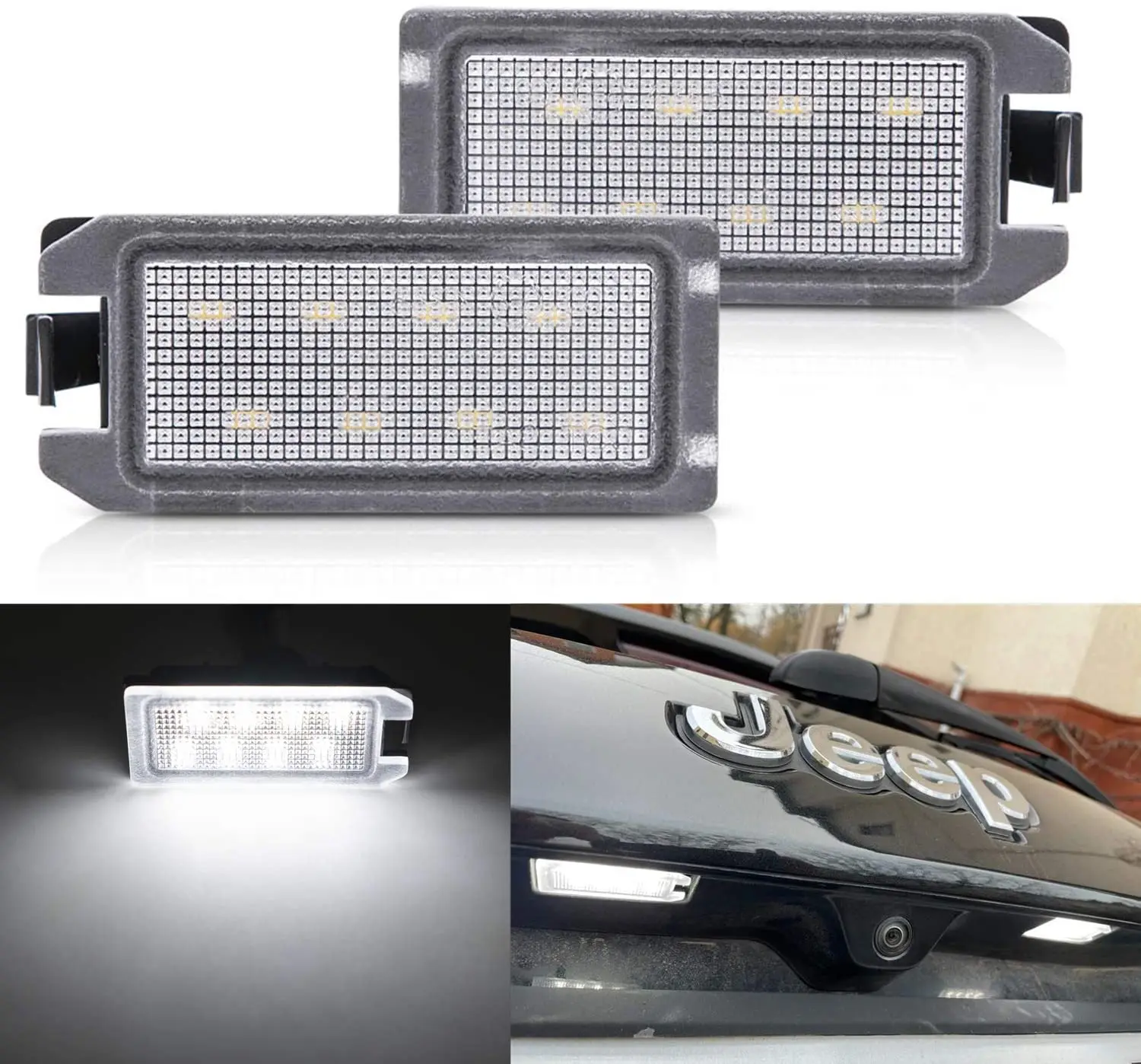 2X Canbus светодиодный ная подсветка номерного знака для 14-20 Jeep Grand Cherokee WK2 14-17 Compass Patriot