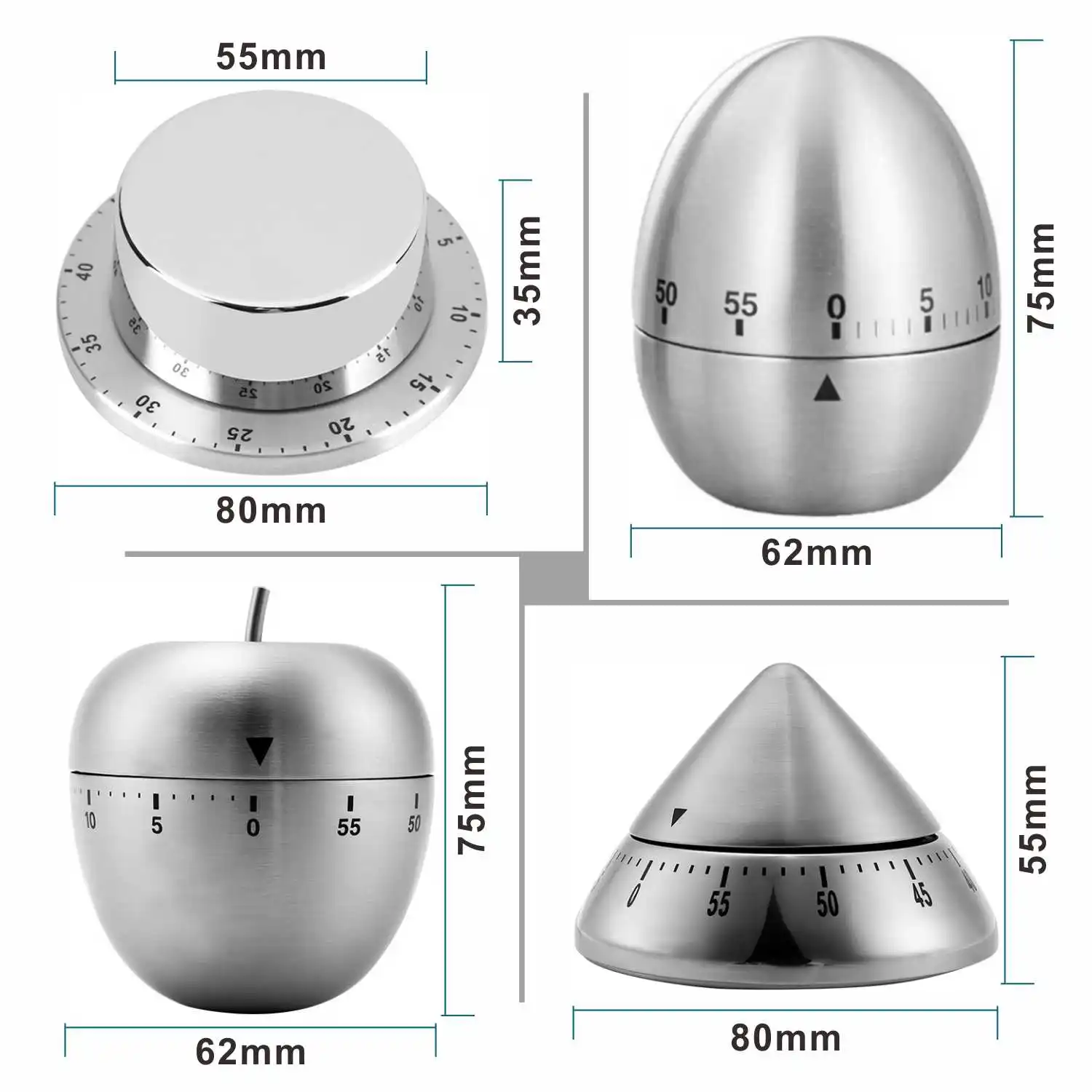 Temporizador mecânico de cozinha 2023 com desenho animado 60 minutos Lucky  Cat Timer Wind Up Dial 360° Rotativo Contagem Regressiva Temporizador de  Ovos Alarme Alto para Cozinhar, Ler Jogos Esportivos Estudo Branco