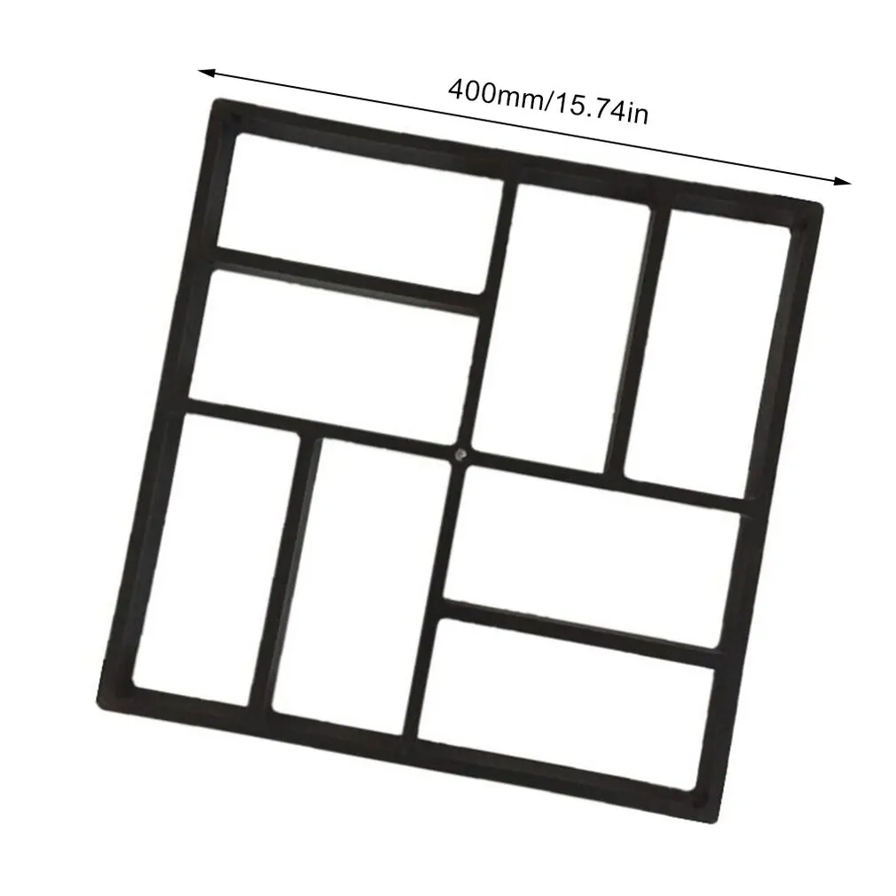 Садовая цементная бетонная напольная плитка плесень дорожная Форма 40x40x4 см Садовые принадлежности плесень домашний сад дорожка трава