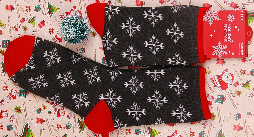 Kawaii/рождественские носки с изображением оленя и снеговика для женщин; 15 видов новогодних и рождественских зимних носков из хлопка для женщин; 102303